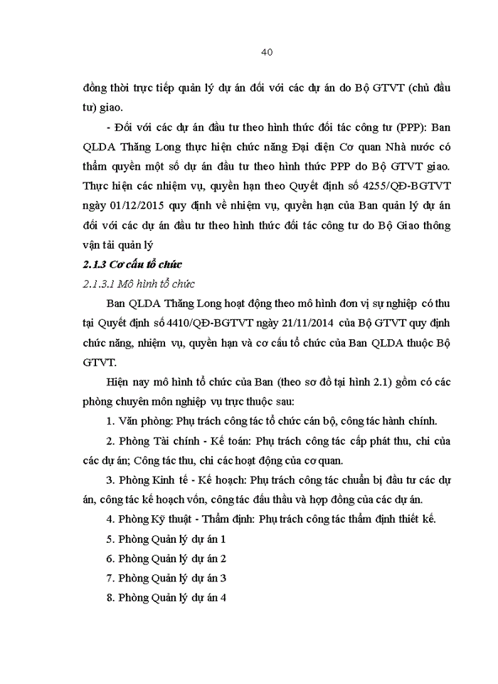 image for page Hoàn thiện công tác  quản lý dự án đầu tư xây dựng công trình giao thông đường bộ sử dụng nguồn vốn trái phiếu chính phủ tại ban quản lý dự án Thăng Long - bộ giao thông vận tải