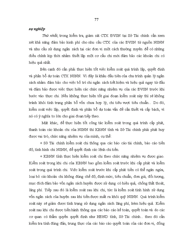 image for page Quản lý chi thường xuyên đơn vị sự nghiệp tại Sở Tài chính Hà Tĩnh