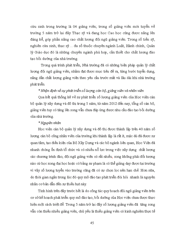 image for page Chất lượng đội ngũ giảng viên của Học viện Cán bộ quản lý xây dựng và đô thị