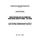 Phân tích báo cáo tài chính của Ngân hàng TMCP Kỹ thương Việt Nam