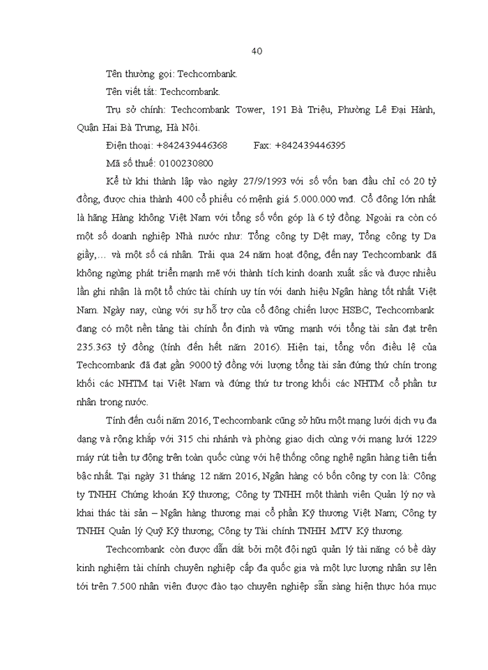 image for page Phân tích báo cáo tài chính của Ngân hàng TMCP Kỹ thương Việt Nam