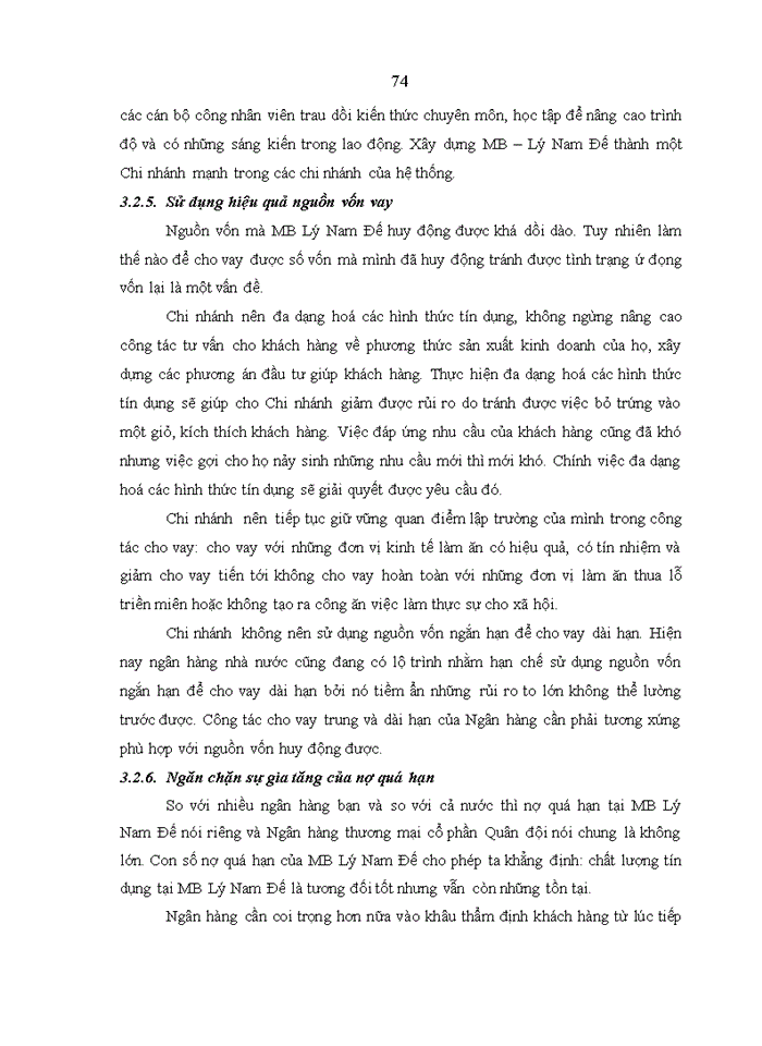 image for page Chất lượng tín dụng khách hàng cá nhân của Ngân hàng TMCP Quân đội (MB) - Chi nhánh Lý Nam Đế