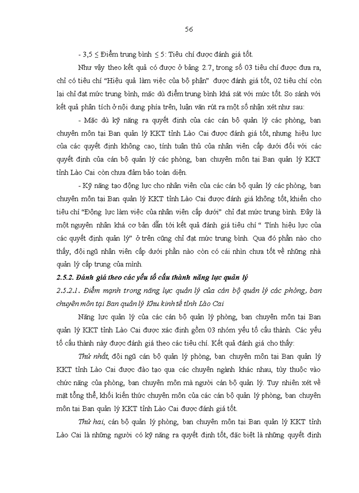 image for page Năng lực quản lý của cán bộ quản lý các phòng, ban chuyên môn tại Ban quản lý khu Kinh tế tỉnh Lào Cai