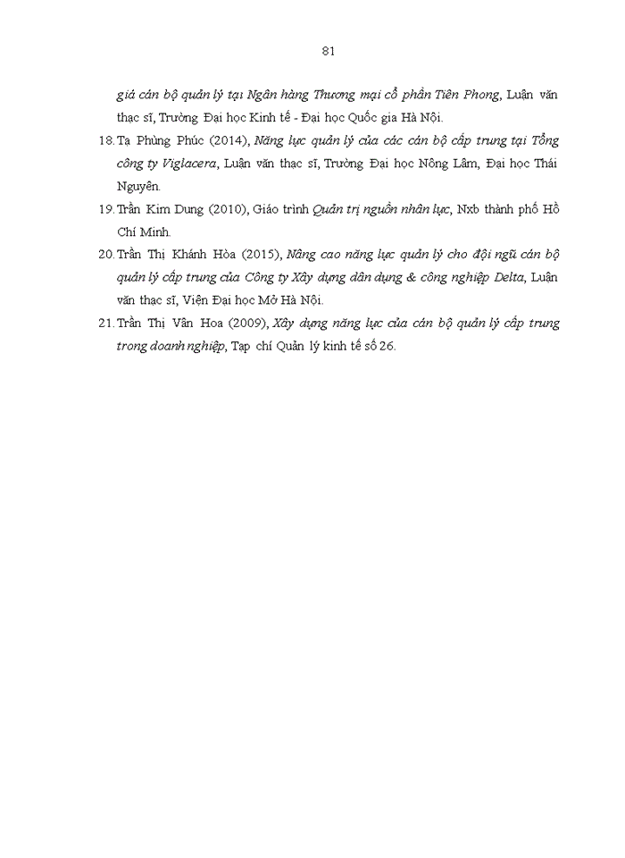 image for page Năng lực quản lý của cán bộ quản lý các phòng, ban chuyên môn tại Ban quản lý khu Kinh tế tỉnh Lào Cai