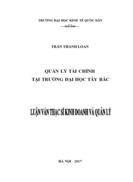 Quản lý tài chính tại Trường Đại học Tây Bắc