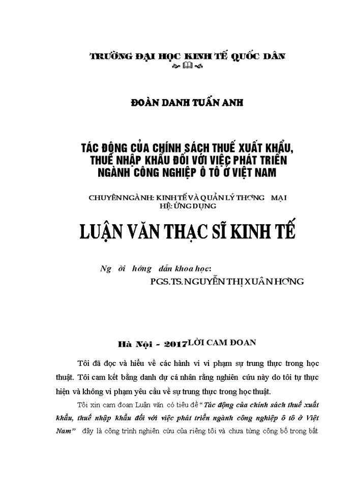 image for page Tác động của chính sách thuế xuất khẩu, thuế nhập khẩu đối với việc phát triển ngành công nghiệp ô tô ở Việt Nam