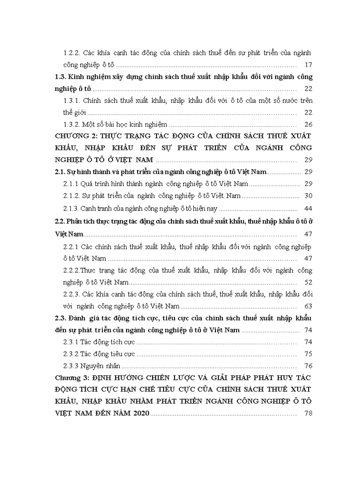 image for page Tác động của chính sách thuế xuất khẩu, thuế nhập khẩu đối với việc phát triển ngành công nghiệp ô tô ở Việt Nam