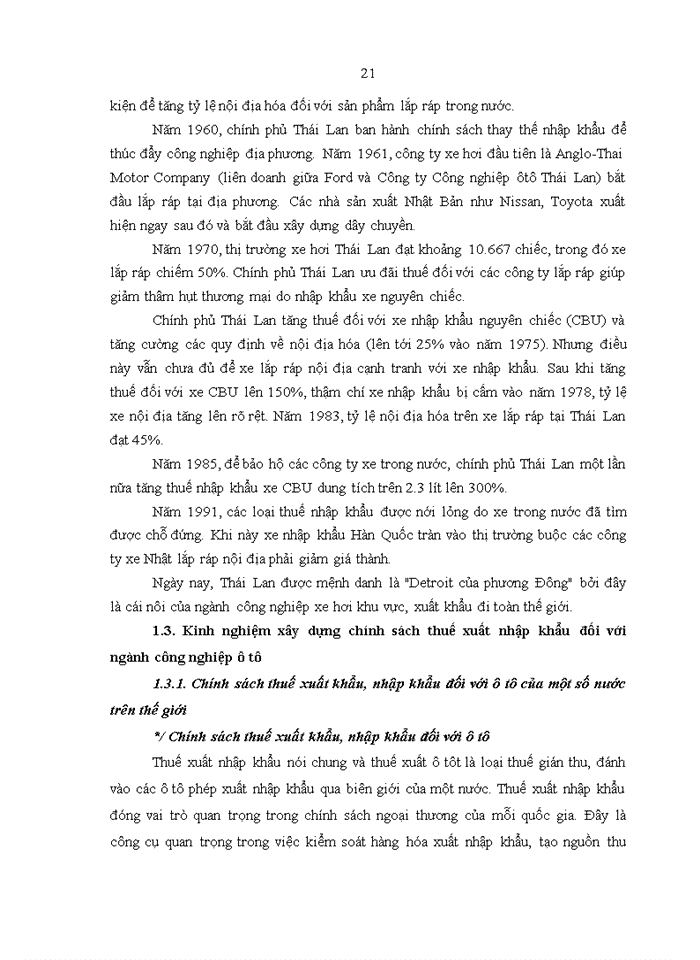 image for page Tác động của chính sách thuế xuất khẩu, thuế nhập khẩu đối với việc phát triển ngành công nghiệp ô tô ở Việt Nam