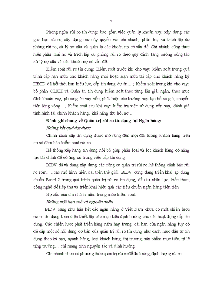 image for page Quản trị rủi ro tín dụng tại ngân hàng thương mại cổ phần đầu tư phát triển Việt Nam chi nhánh Hà Thành