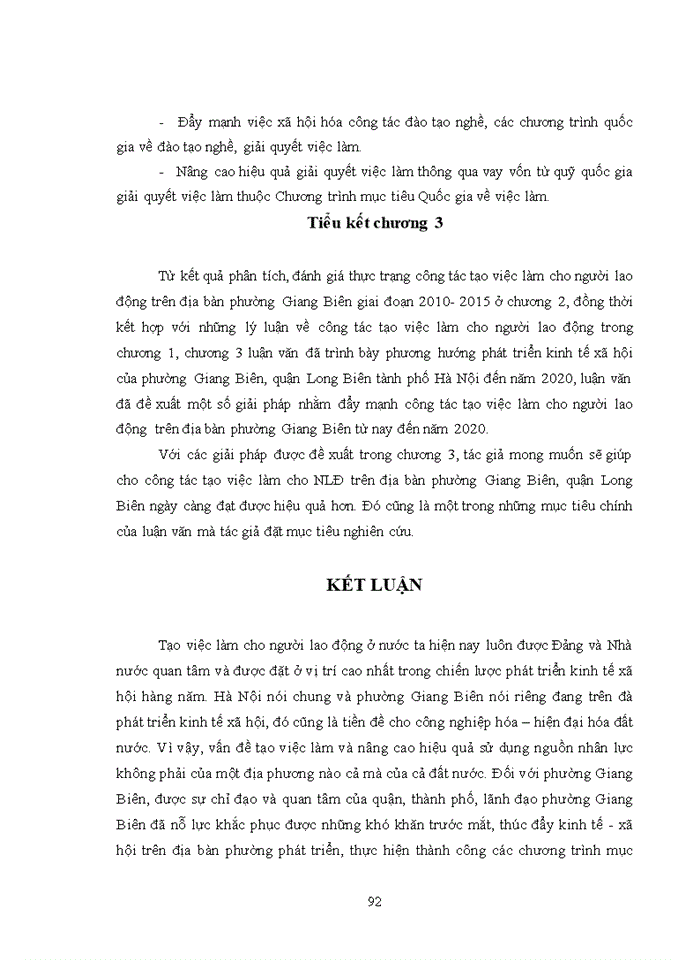 image for page Giải pháp tạo việc làm cho người lao động trên địa bàn phường Giang Biên, quận Long Biên thành phố Hà Nội đến năm 2020
