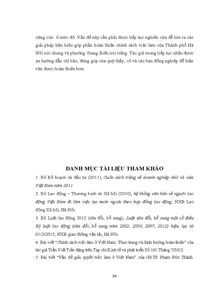 image for page Giải pháp tạo việc làm cho người lao động trên địa bàn phường Giang Biên, quận Long Biên thành phố Hà Nội đến năm 2020