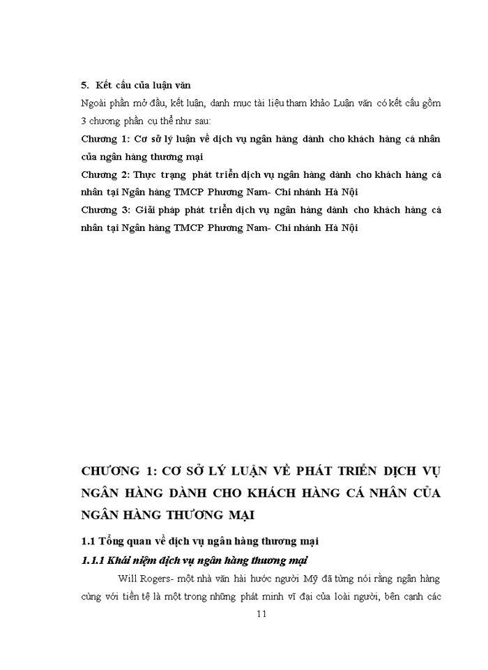 image for page Phát triển dịch vụ ngân hàng dành cho khách hàng cá nhân tại Ngân hàng TMCP Phương Nam- Chi nhánh Hà Nội