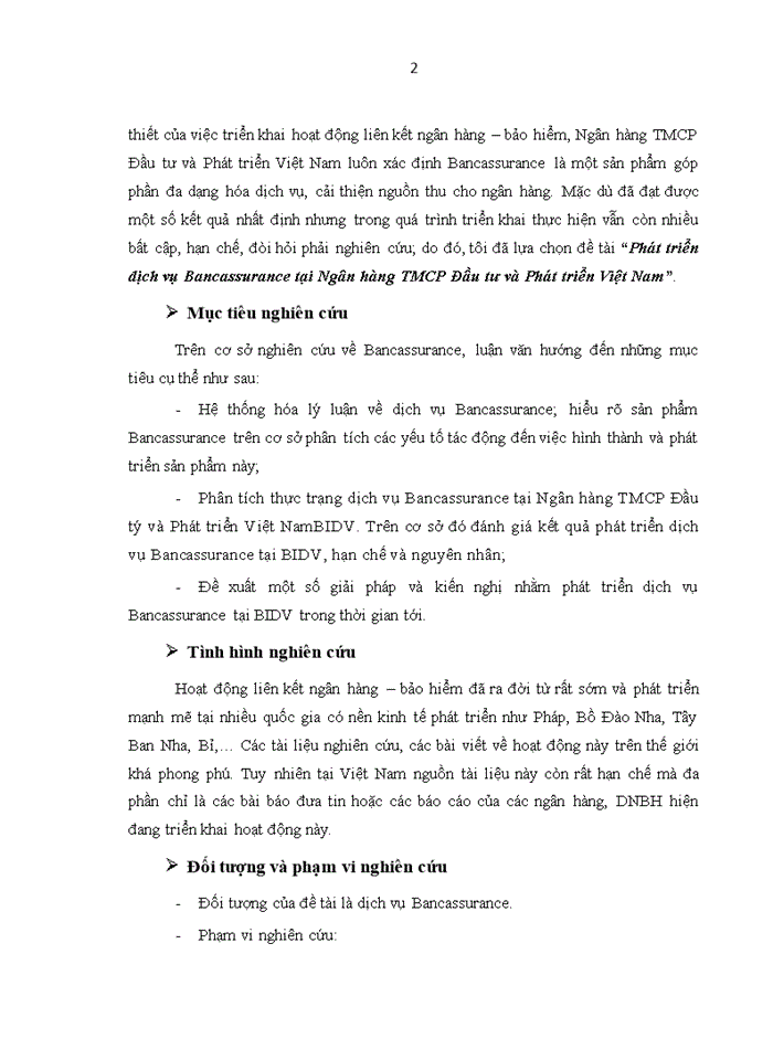 image for page Phát triển dịch vụ Bancassurance tại Ngân hàng TMCP Đầu tư và Phát triển Việt Nam