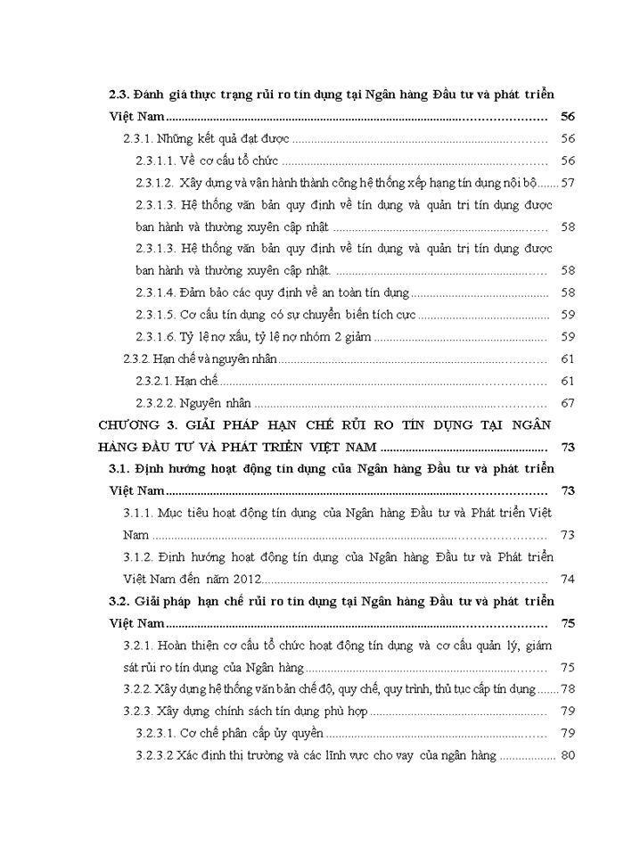 image for page Hạn chế rủi ro tín dụng tại Ngân hàng Đầu tư và phát triển Việt Nam