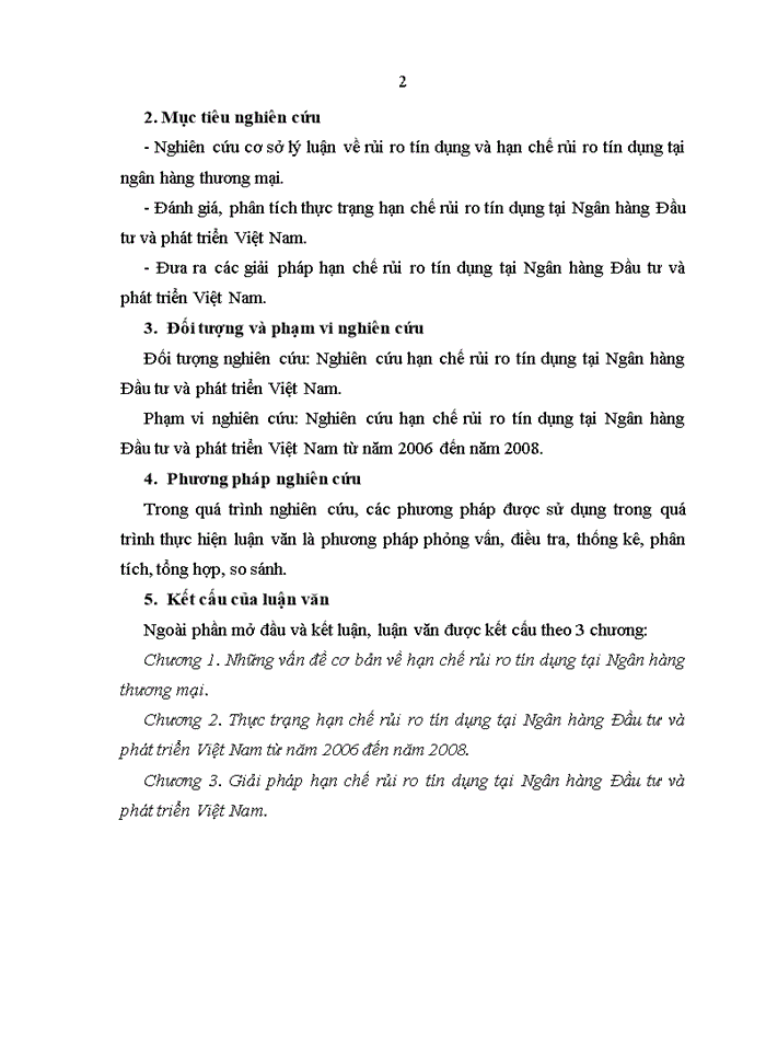 image for page Hạn chế rủi ro tín dụng tại Ngân hàng Đầu tư và phát triển Việt Nam