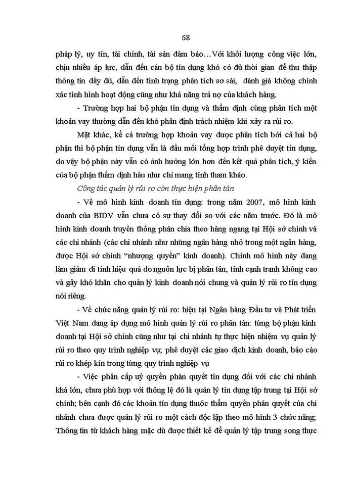 image for page Hạn chế rủi ro tín dụng tại Ngân hàng Đầu tư và phát triển Việt Nam