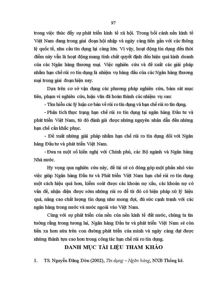 image for page Hạn chế rủi ro tín dụng tại Ngân hàng Đầu tư và phát triển Việt Nam