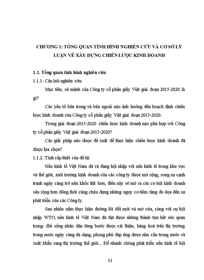 image for page Xây dựng chiến lược kinh doanh cho Công ty cổ phần Giấy việt giai đoạn 2015 -2020