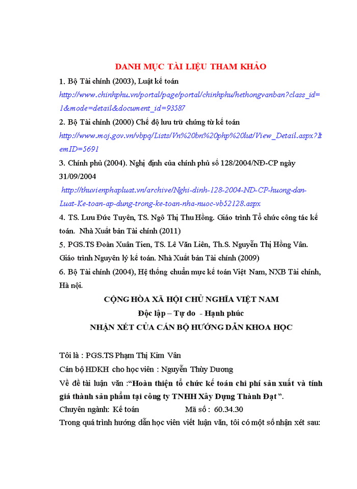 image for page Hoàn thiện tổ chức kế toán chi phí sản xuất và tính giá thành sản phẩm xây lắp  tại công ty TNHH Xây Dựng Thành Đạt