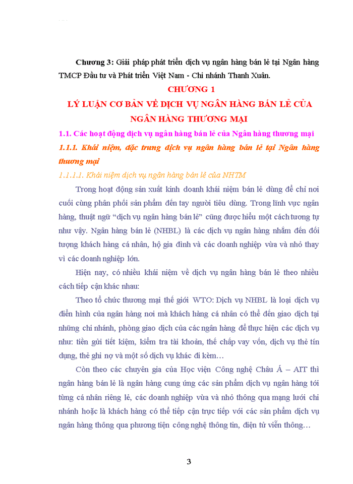image for page Giải pháp phát triển dịch vụ ngân hàng bán lẻ tại Ngân hàng TMCP Đầu tư và phát triển Việt Nam – Chi nhánh Thanh Xuân