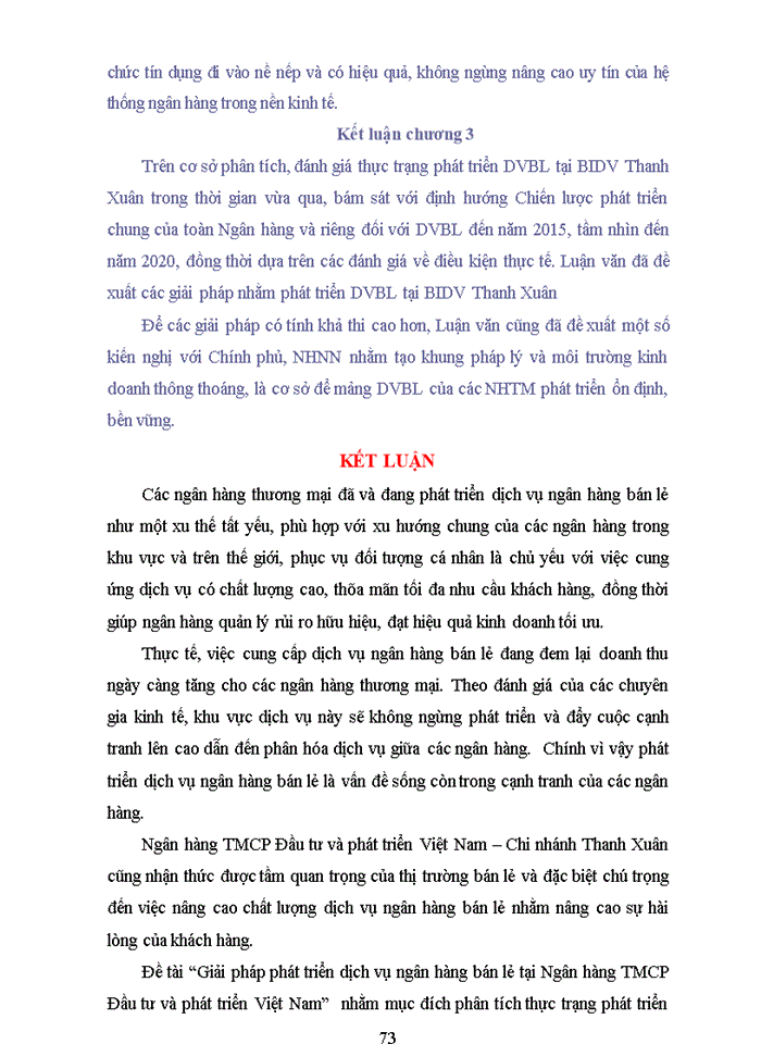 image for page Giải pháp phát triển dịch vụ ngân hàng bán lẻ tại Ngân hàng TMCP Đầu tư và phát triển Việt Nam – Chi nhánh Thanh Xuân