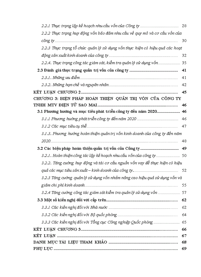 image for page Hoàn thiện quản trị vốn của công ty trách nhiệm hữu hạn một thành viên Điện tử Sao Mai
