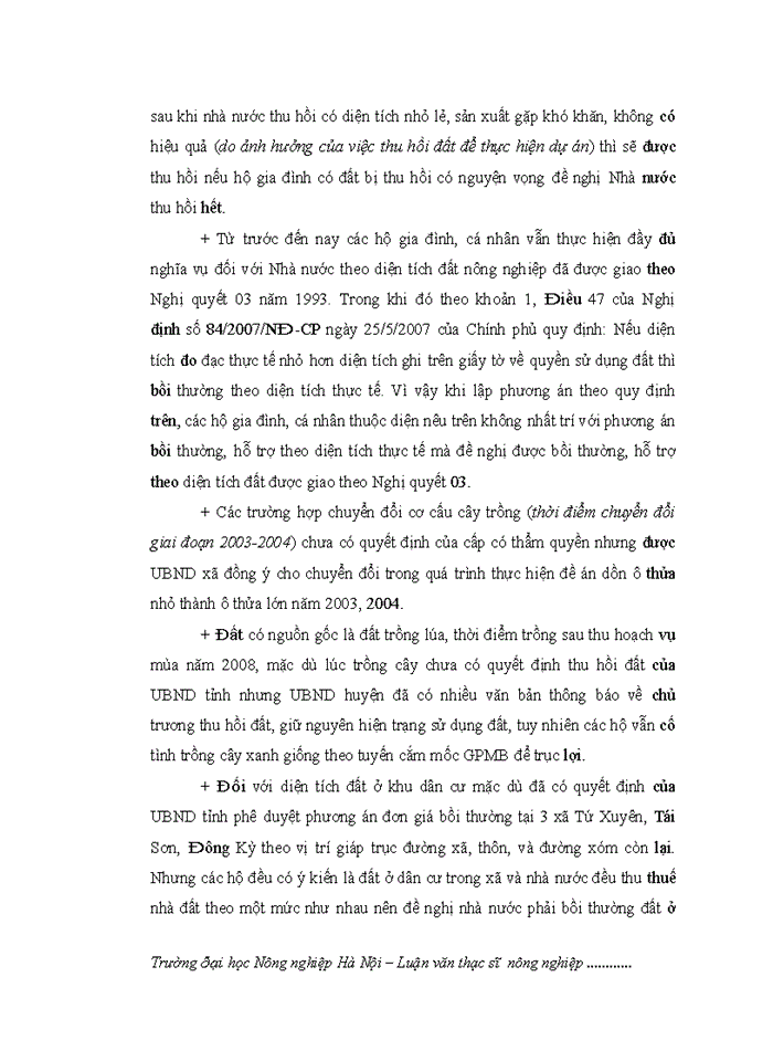 image for page Đánh giá việc thực hiện chính sách bồi thường, hỗ trợ giải phóng mặt bằng và tái định cư khi Nhà nước thu hồi đất tại một số dự án trên địa bàn huyện Tứ Kỳ, tỉnh Hải Dương