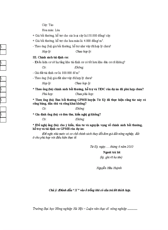 image for page Đánh giá việc thực hiện chính sách bồi thường, hỗ trợ giải phóng mặt bằng và tái định cư khi Nhà nước thu hồi đất tại một số dự án trên địa bàn huyện Tứ Kỳ, tỉnh Hải Dương