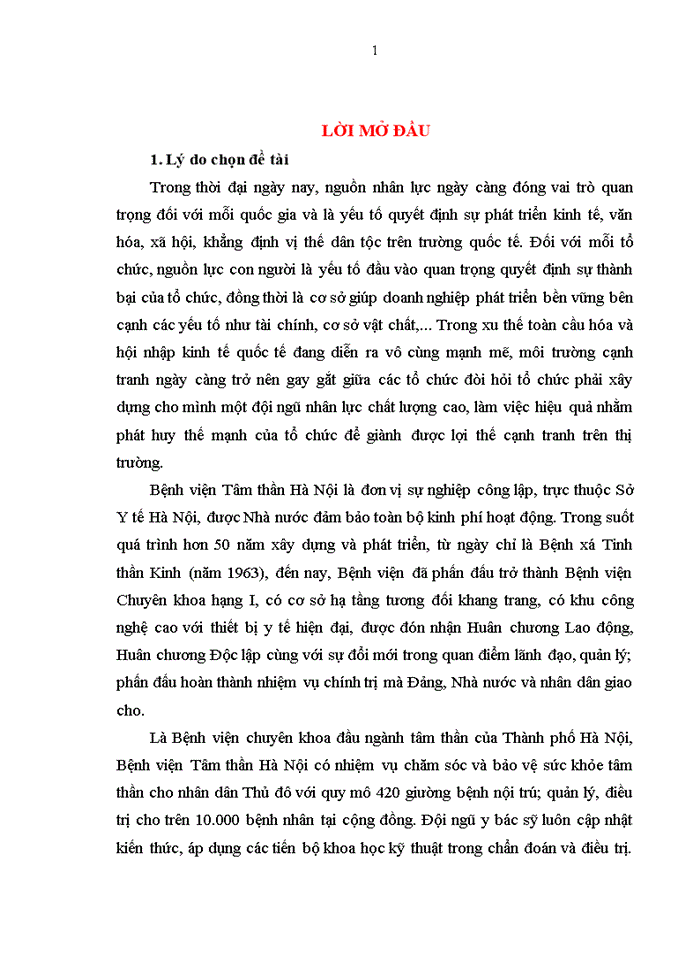 image for page Tạo động lực lao động tại Bệnh viện Tâm thần Hà Nội