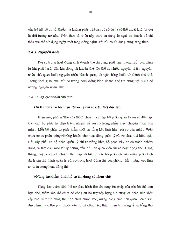 image for page Quản trị rủi ro trong hoạt động kinh doanh thẻ tín dụng tại Ngân hàng TMCP Ngoại Thương Việt Nam – Sở Giao Dịch