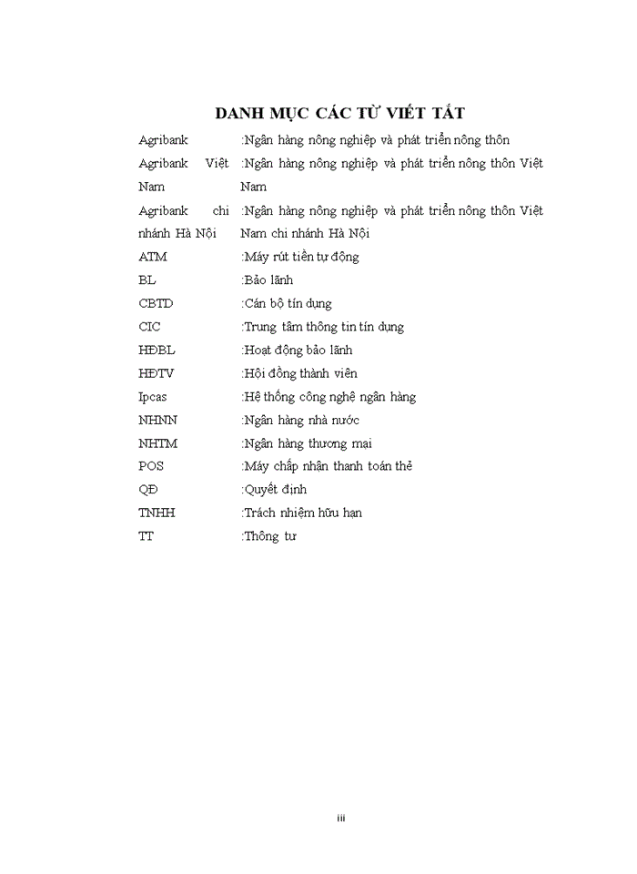 image for page Phát triển hoạt động bảo lãnh tại Ngân hàng nông nghiệp và phát triển nông thôn Việt Nam chi nhánh Hà Nội