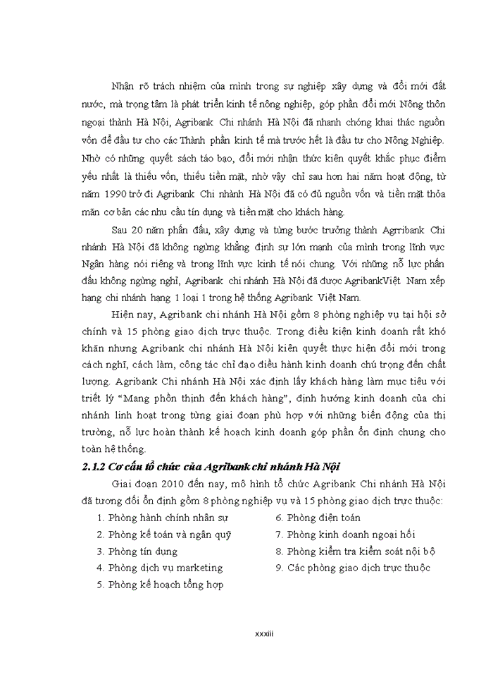 image for page Phát triển hoạt động bảo lãnh tại Ngân hàng nông nghiệp và phát triển nông thôn Việt Nam chi nhánh Hà Nội