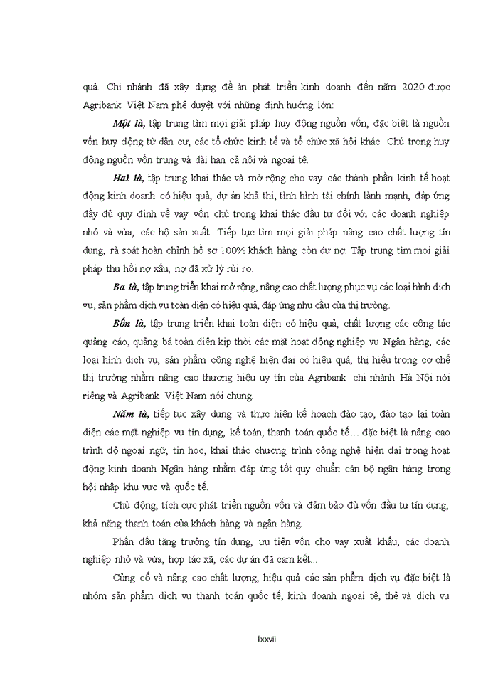 image for page Phát triển hoạt động bảo lãnh tại Ngân hàng nông nghiệp và phát triển nông thôn Việt Nam chi nhánh Hà Nội