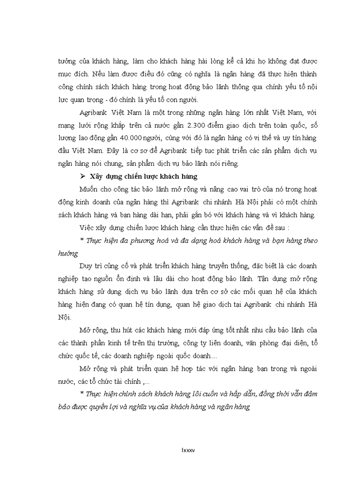 image for page Phát triển hoạt động bảo lãnh tại Ngân hàng nông nghiệp và phát triển nông thôn Việt Nam chi nhánh Hà Nội