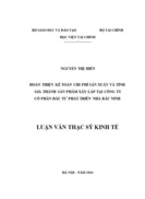 Hoàn thiện kế toán chi phí sản xuất và tính giá thành sản phẩm xây lắp tại Công ty cổ phần đầu tư phát triển nhà Bắc Ninh