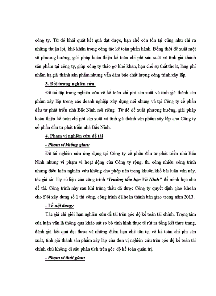 image for page Hoàn thiện kế toán chi phí sản xuất và tính giá thành sản phẩm xây lắp tại Công ty cổ phần đầu tư phát triển nhà Bắc Ninh