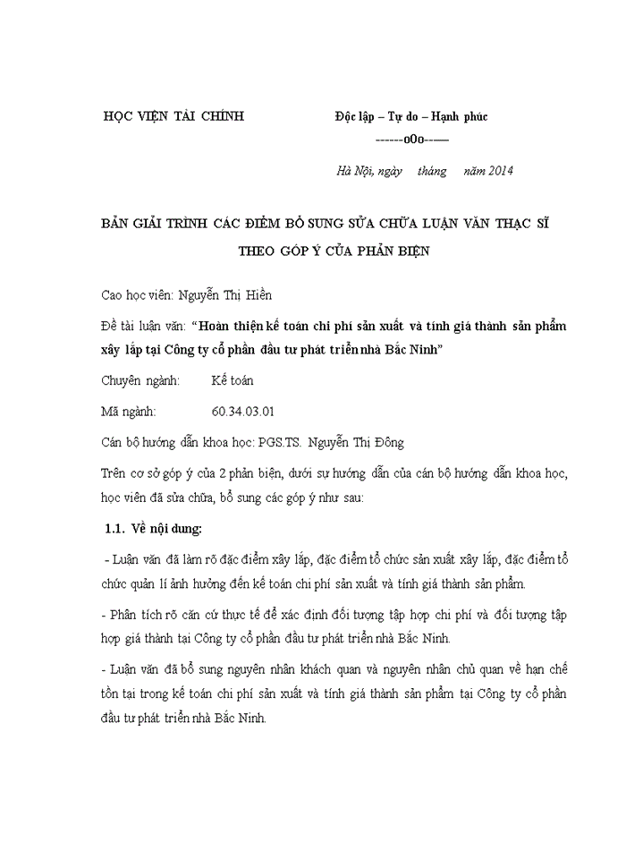 image for page Hoàn thiện kế toán chi phí sản xuất và tính giá thành sản phẩm xây lắp tại Công ty cổ phần đầu tư phát triển nhà Bắc Ninh