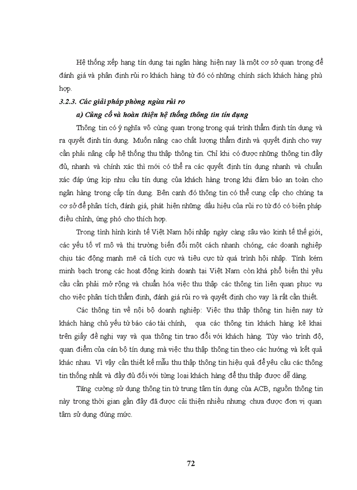 image for page Hạn chế rủi ro tín dụng tại Ngân hàng TMCP Á Châu – Phòng giao dịch Láng Thượng