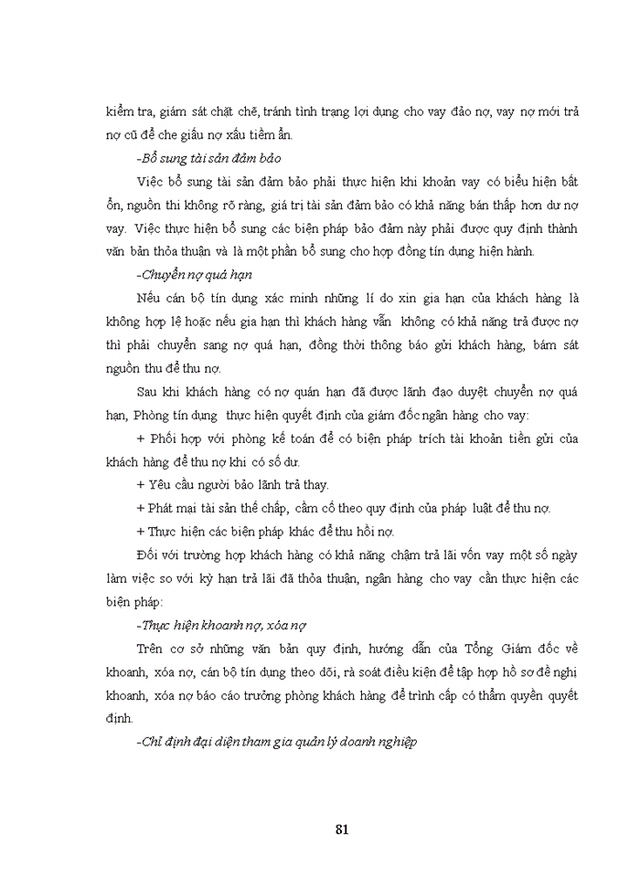 image for page Hạn chế rủi ro tín dụng tại Ngân hàng TMCP Á Châu – Phòng giao dịch Láng Thượng