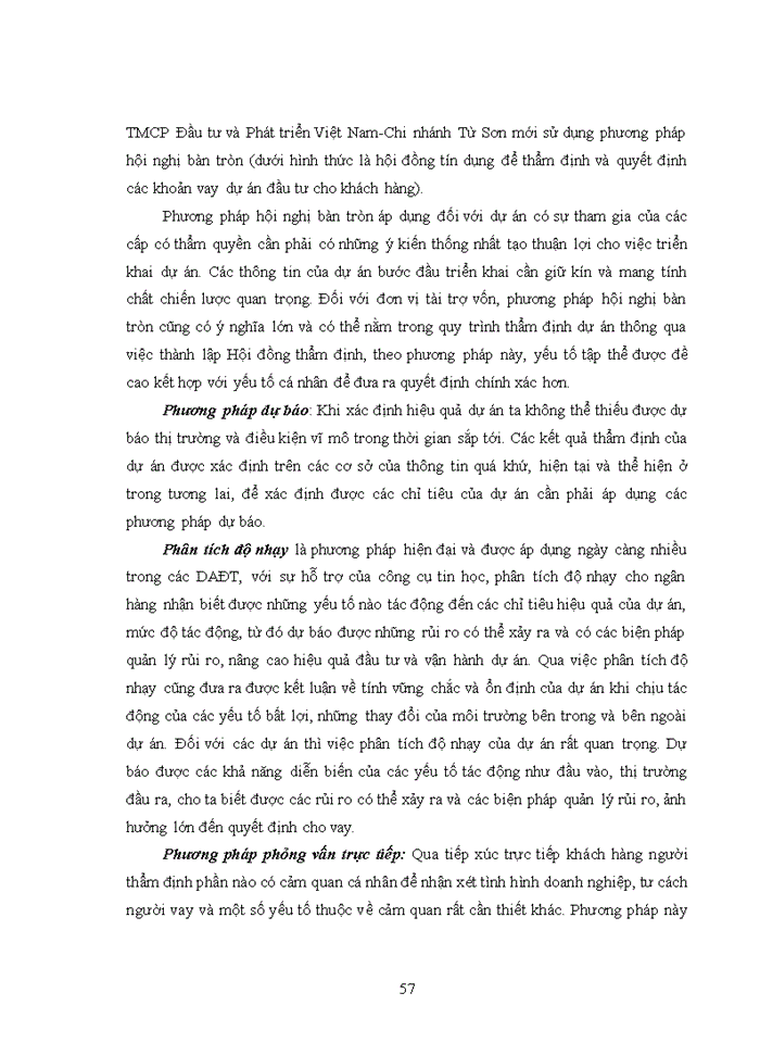 image for page Hoàn thiện công tác thẩm định dự án đầu tư của các doanh nghiệp tại Ngân hàng TMCP Đầu tư và phát triển Việt Nam-Chi nhánh Từ Sơn