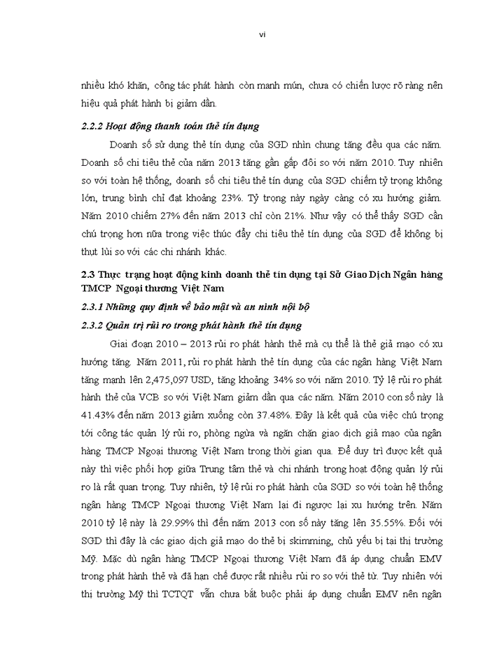 image for page Quản trị rủi ro trong hoạt động kinh doanh thẻ tín dụng tại Ngân hàng TMCP Ngoại Thương Việt Nam – Sở Giao Dịch