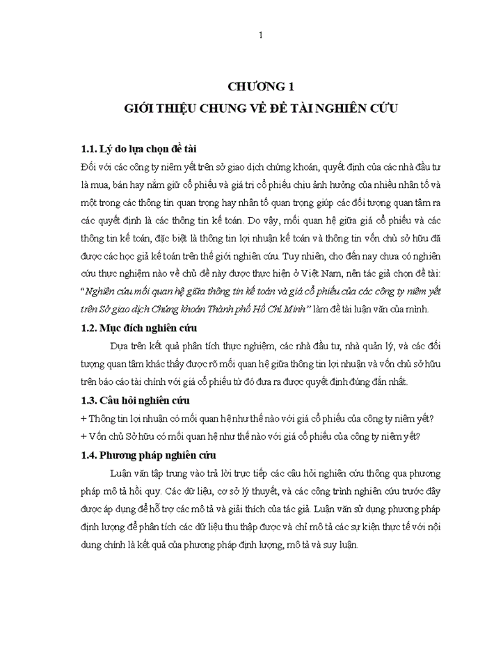 image for page Nghiên cứu mối quan hệ giữa thông tin kế toán và giá cổ phiếu của các công ty niêm yết trên Sở giao dịch Chứng khoán Thành phố Hồ Chí Minh