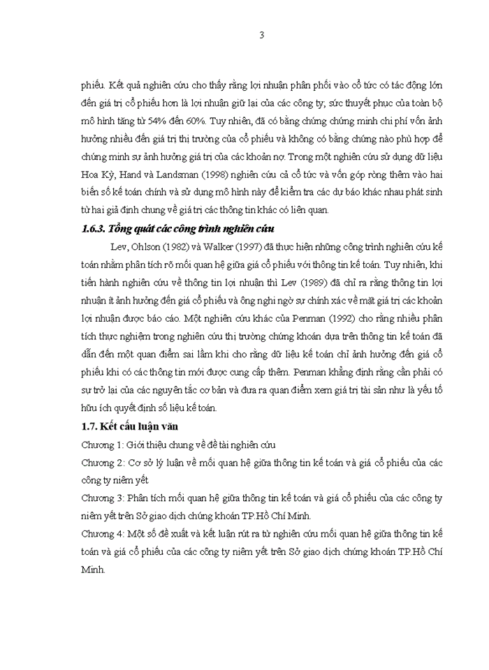 image for page Nghiên cứu mối quan hệ giữa thông tin kế toán và giá cổ phiếu của các công ty niêm yết trên Sở giao dịch Chứng khoán Thành phố Hồ Chí Minh