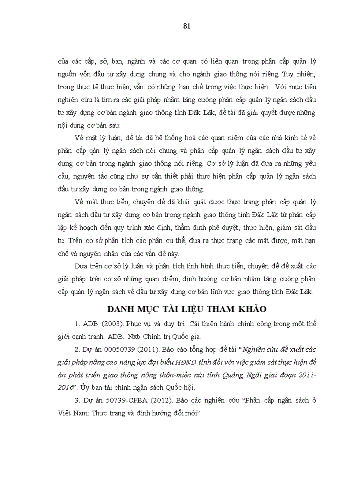 image for page Phân cấp quản lý ngân sách đầu tư xây dựng cơ bản của ngành giao thông tại tỉnh Đăk Lăk: Thực trạng và giải pháp