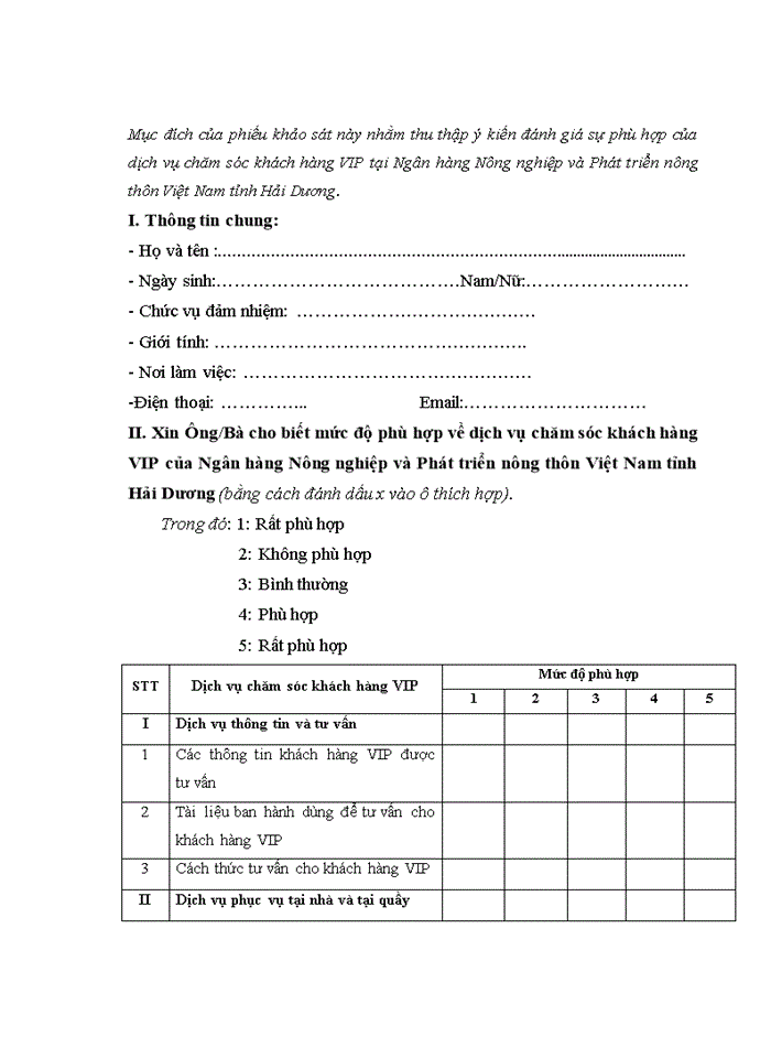 image for page Tổ chức thực thi chính sách chăm sóc khách hàng VIP tại Ngân hàng Nông nghiệp và Phát triển nông thôn Việt Nam tỉnh Hải Dương