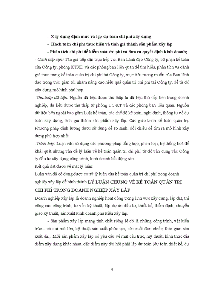 image for page Xây dựng mô hình Kế toán quản trị chí phí tại Công ty CP Đầu tư xây dựng và phát triển Công nghệ cao