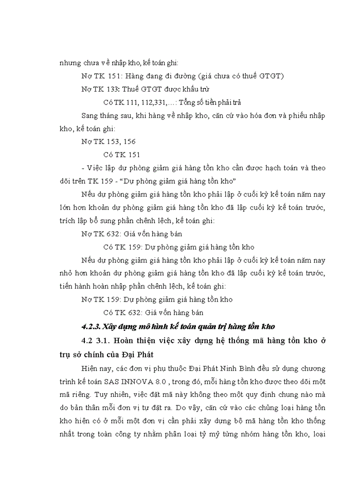 image for page Hoàn thiện tổ chức kế toán hàng tồn kho tại trụ sở chính của công ty tnhh thương mại và dịch vụ Đại Phát