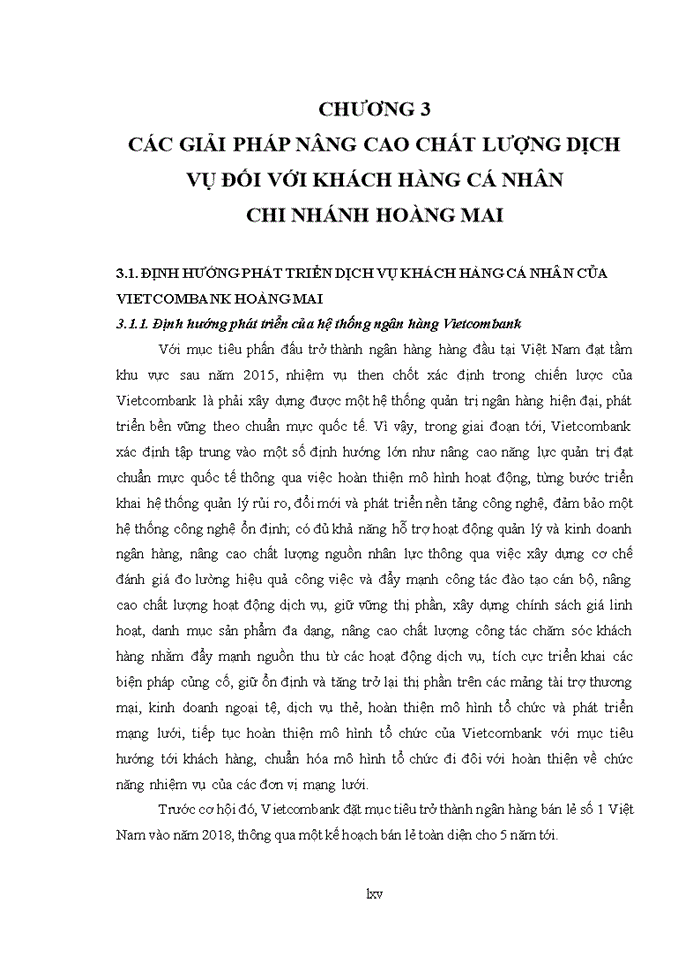 image for page Nâng cao chất lượng dịch vụ đối với khách hàng cá nhân tại Ngân hàng TMCP Ngoại thương Chi nhánh Hoàng Mai