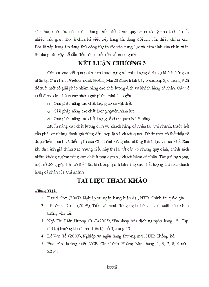 image for page Nâng cao chất lượng dịch vụ đối với khách hàng cá nhân tại Ngân hàng TMCP Ngoại thương Chi nhánh Hoàng Mai