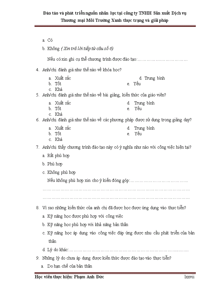 image for page Đào tạo và phát triển nguồn nhân lực tại Công ty TNHH Sản xuất Dịch vụ Thương mại Môi Trường Xanh thực trạng và giải pháp